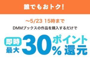 DMMブックススーパーセール203GW 作品購入で即時最大30%ポイント還元！
